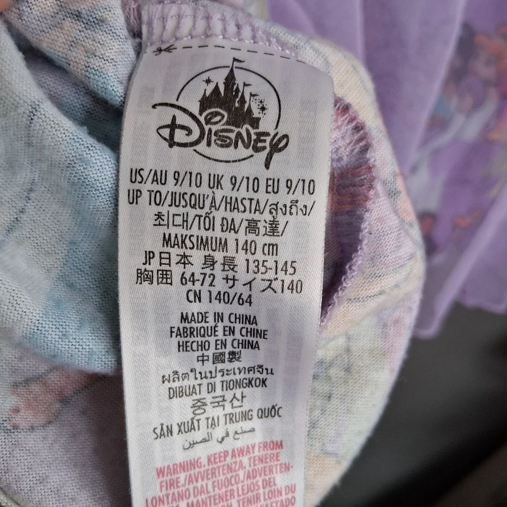 Disney Princess Dress Nightgown Purple Veil Girls 10 Various Princesses GUC - Picture 8 of 8